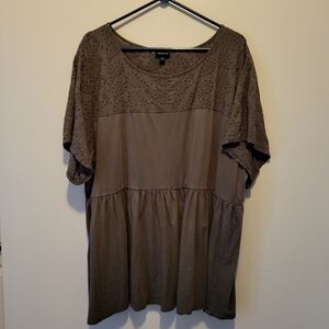 Torrid Green Short Sleeve Boxy Blouse